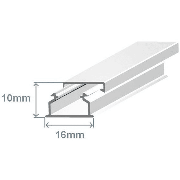 Calha 16x10mm Branca Adesiva (2 mts) - EFAPEL 