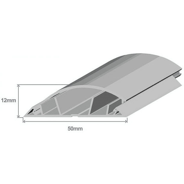 Calha de Chão 50x12mm Cinzenta (2 mts) - EFAPEL 