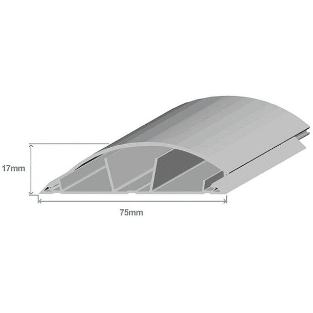 Calha de Chão 75x17mm Cinzenta (2 mts) - EFAPEL 