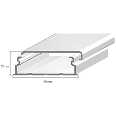 Calha 40x12,5mm Branca s/ Divisoria (2 mts) - EFAPEL