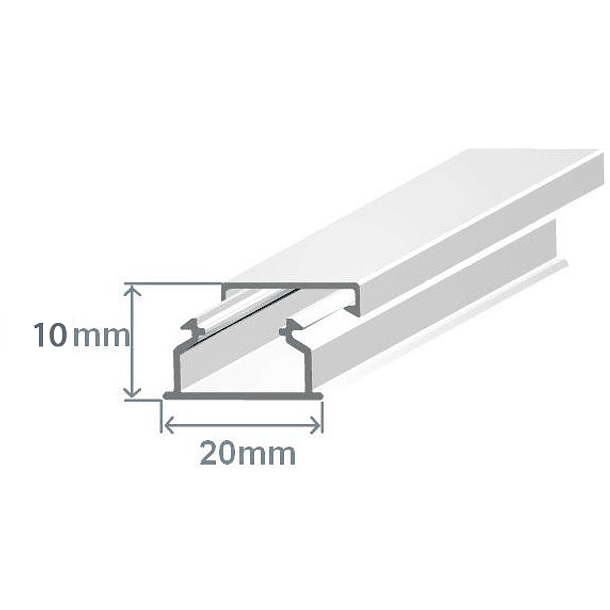 Calha 20x12,5mm Branca Adesiva (2 mts) - EFAPEL 