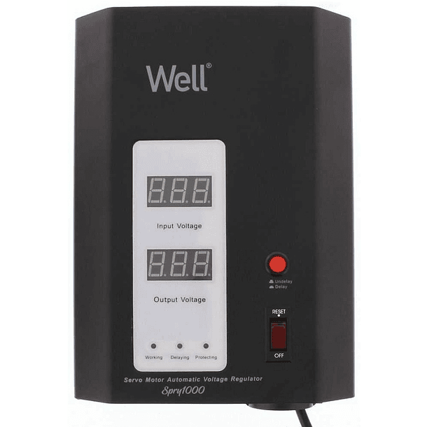 Estabilizador Automático Tensão 1000VA c/ Servo Motor - WELL 1