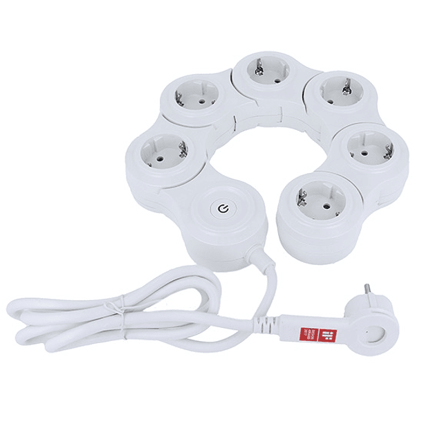 Extensão Sextupla c/ Interruptor tipo Serpente Articulável (1,5 mts) - GSC 2