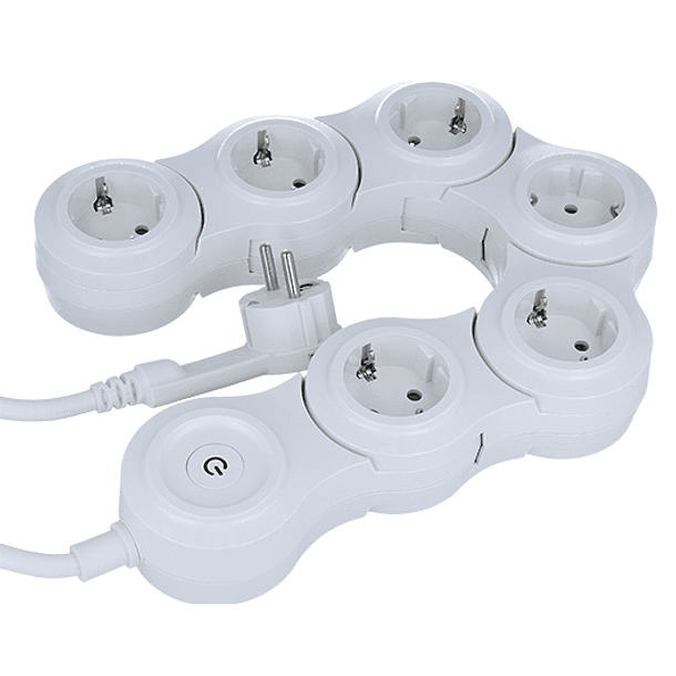 Extensão Sextupla c/ Interruptor tipo Serpente Articulável (1,5 mts) - GSC 3