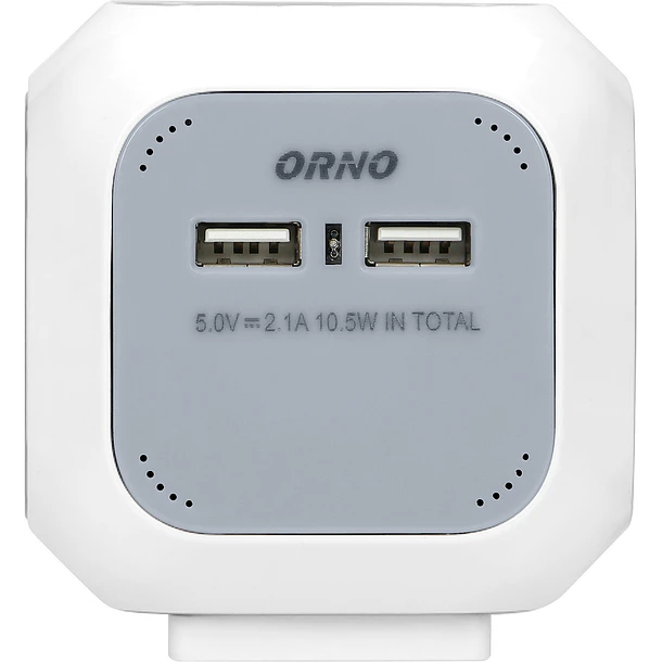 Extensão Quadrupla c/ 2x USB Cinza (1,4 mts) - ORNO 4