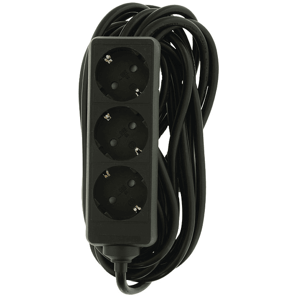 Extensão Tripla (3 mts) - Preto 2
