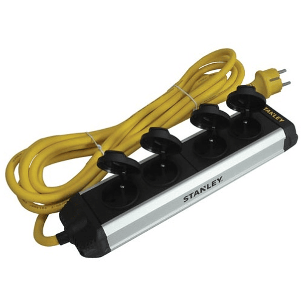 Extensão Quadrupla IP44 c/ Tampas Protecção (1,5 mts) - STANLEY 
