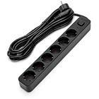 Extensão Sextupla c/ Interruptor (5 mts) - Preto 1
