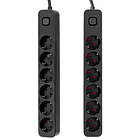 Extensão Sextupla c/ Interruptor (5 mts) - Preto 2