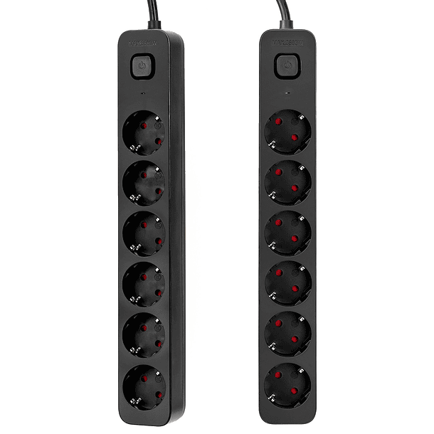 Extensão Sextupla c/ Interruptor (5 mts) - Preto 2