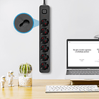 Extensão Sextupla c/ Interruptor (5 mts) - Preto 3