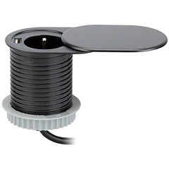 Tomada Elétrica Embutir c/ Porta USB (Preto) - ORNO