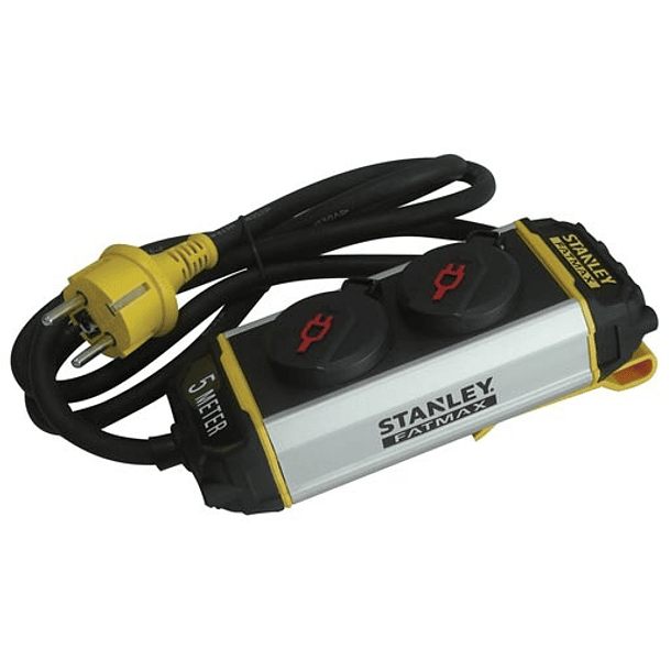 Extensão Dupla IP44 c/ Tampas Protecção + Suporte (1,5 mts) - STANLEY 