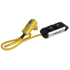 Extensão Dupla RCD IP44 c/ Tampas Protecção + Suporte (1,5 mts) - STANLEY