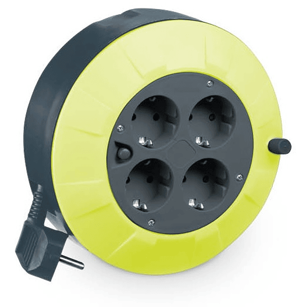 Extensão 4 Tomadas c/ Enrolador (3x 1,5 mm2) - 5 mts 