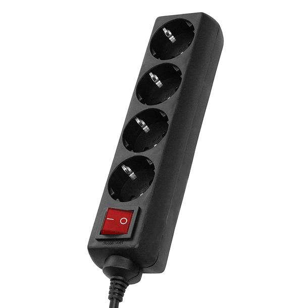 Extensão Quadrupla c/ Interruptor (1,5 mts) - Preto 
