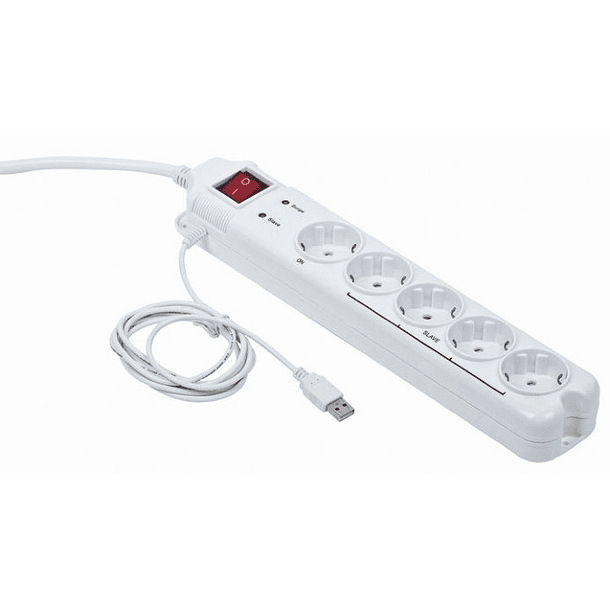 Extensão Quintupla USB c/ Interruptor (1,5 mts) Branco - ENERGENIE 2