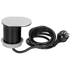 Tomada Elétrica Embutir c/ Porta USB (Prateado) - ORNO