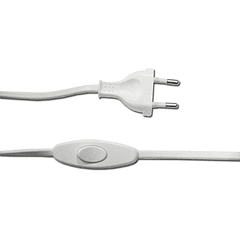 Extensão Branca 2P c/ Ficha + Interruptor Passagem (1,5 mts)