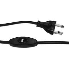 Extensão Preta 2P c/ Ficha + Interruptor Passagem (1,5 mts)