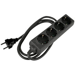 Extensão Quadrupla (5 mts) - Preto