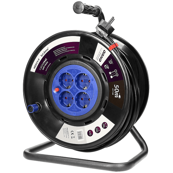 Extensão 4 Tomadas c/ Enrolador (3x 1,5 mm2) - 50 mts 1