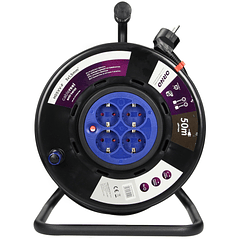 Extensão 4 Tomadas c/ Enrolador (3x 1,5 mm2) - 50 mts