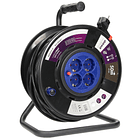 Extensão 4 Tomadas c/ Enrolador (3x 1,5 mm2) - 50 mts 3