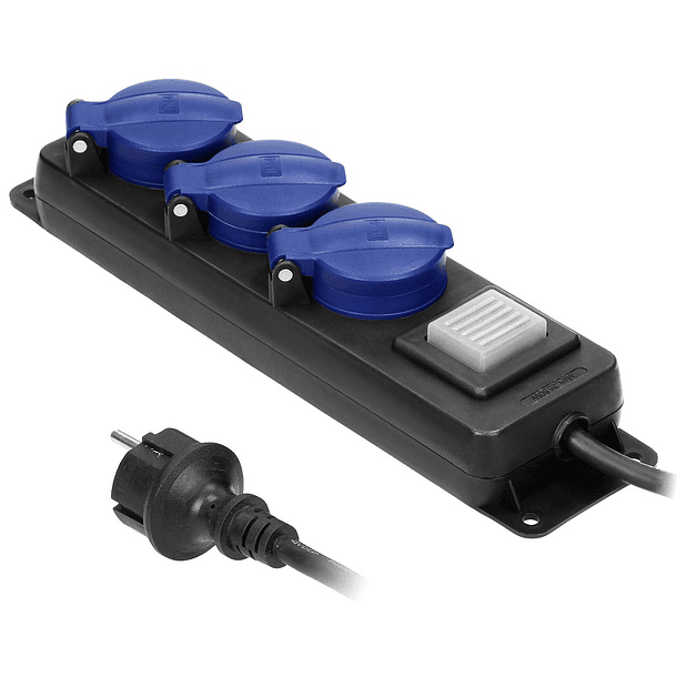 Extensão Tripla 3x 1,5mm c/ Protecção de Mola IP44 (3 mts) - ORNO 1