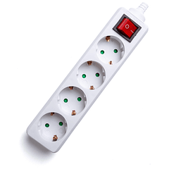 Tomada Quadrupla c/ Interruptor s/ Fio