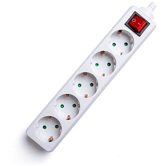 Tomada Quintupla c/ Interruptor + Terra