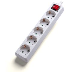 Tomada Quintupla c/ Interruptor + Terra