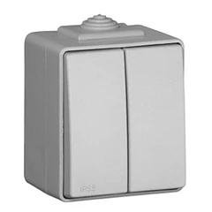 Comutador Escada Duplo Cinza 16A 250V Série Estanque48 - EFAPEL