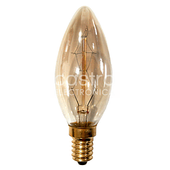 Lampada Incandescente tipo Vela Decorativa (Filamento Carbono) E14 40W - ProFTC