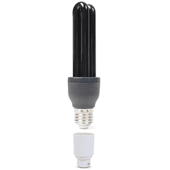 Lampada Economizadora E27 2U 25W Luz Negra UV c/ Adaptador Baioneta - beamZ