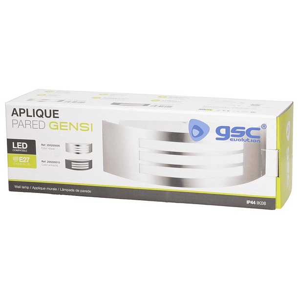 Aplique Parede Gensi E27 IP44 (Níquel) - GSC 4