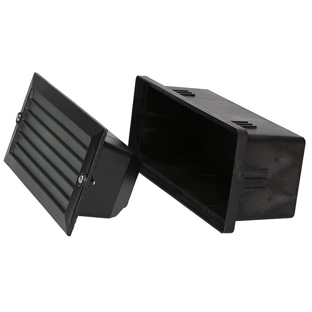 Projector Muro Befale c/ Grelha E27 IP54 p/ Encastrar (Preto) - GSC 4
