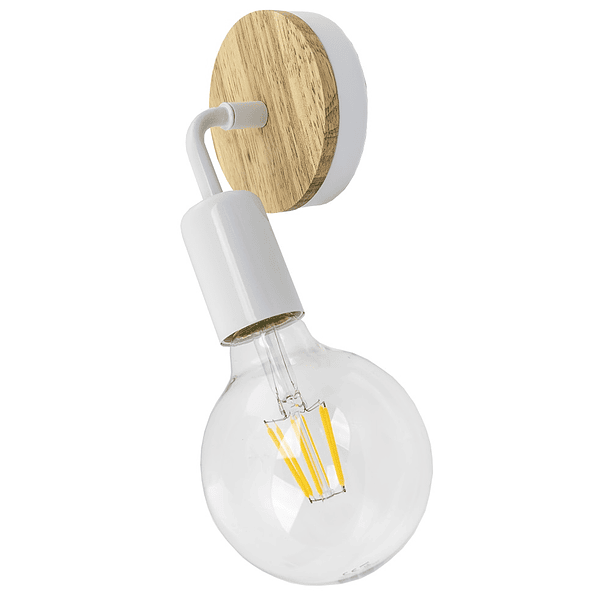 Suporte de Lâmpada E27 (Branco) p/ Parede 