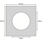 Aro Quadrado Ajustável em Aluminio p/ Lampadas MR16-GU10 2