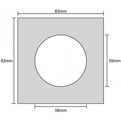 Aro Quadrado Ajustável em Aluminio p/ Lampadas MR16-GU10