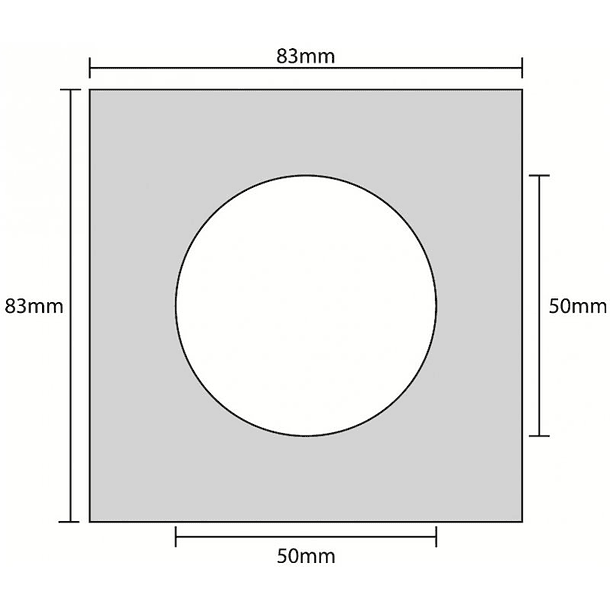 Aro Quadrado Ajustável em Aluminio p/ Lampadas MR16-GU10 2