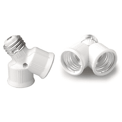 Suporte Adaptador Lampada E27 -> 2x E27