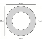Pack 2x Aros Redondos Cromados p/ Lampadas MR16-GU10 2