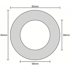 Pack 2x Aros Redondos Cromados p/ Lampadas MR16-GU10