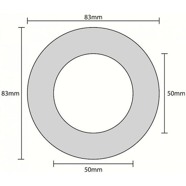 Pack 2x Aros Redondos Cromados p/ Lampadas MR16-GU10 2