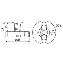 Suporte de Lampada E10 c/ Base de Parafuso