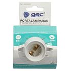 Suporte de Lampada E27 c/ Base PC Direito (Branco) - GSC 2