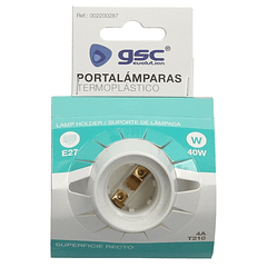 Suporte de Lampada E27 c/ Base PC Direito (Branco) - GSC