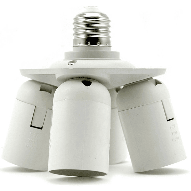 Suporte Adaptador Lampada E27 -> 4x E27 1