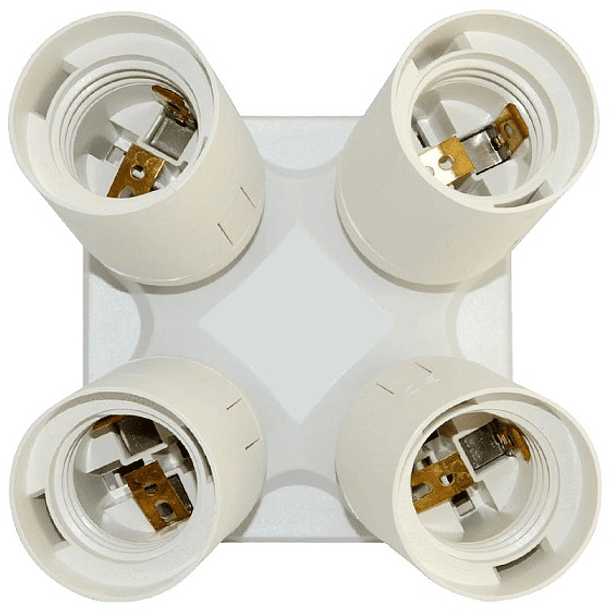Suporte Adaptador Lampada E27 -> 4x E27 2